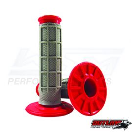 Outlaw Racing Dual Compound Grips Red