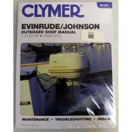 CLYMER SERVICE REPAIR MANUAL BOOK EVINRUDE JOHNSON 1.5-125 HP OUTBOARD 1956-1972 