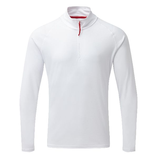 Gill Uv009 Mens Uv Langærmet Zip T-shirt Hvid Str L - 1353123l