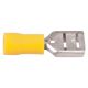Fladstik hun gul 6,4x0.8mm 10stk