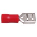 Fladstik hun rød 6,4x0.8mm 10stk