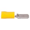 Fladstik han gul 6,4x0.8mm 10stk