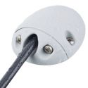 90° kabel gennemføring hvid nylon 2-8mm kabel