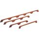 Roca griberække teak 5 greb 1350x60x30mm