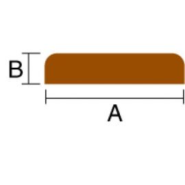 Roca kantlist teak 37x10x2000mm