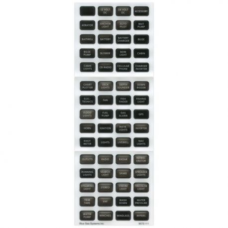 Blue Sea Systems Contura Label Kit sort