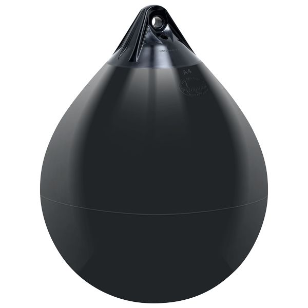 Polyform A1 jordbær fender 295 x 380mm sort med sort top - 1151651