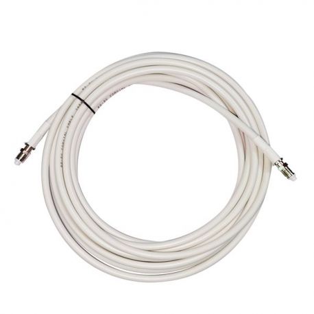 1852 VHF kabel hvid RG-8X low loss med hun FME stik - 12m
