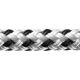 Robline Rio Fortøjningsline, 14mm Hvid/Sort - 1 mtr