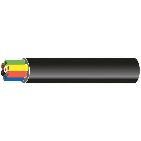 1852 Trailerkabel 7 leddet, 6x1mm2 + 1x2mm2 (sort) 10m - 1024068