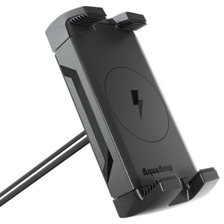 AquaAmp 500 vertikal mobil holder med trådløs lader 12V 25W Qi2