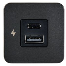 Scanstrut Tile indbygningstik USB-A & USB-C sort