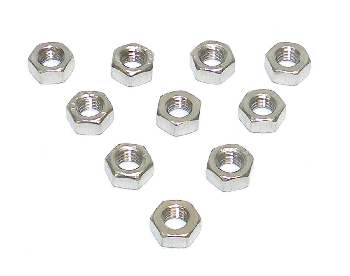 6mm rustfri flange sekskantmøtrik 10 pack - 014601