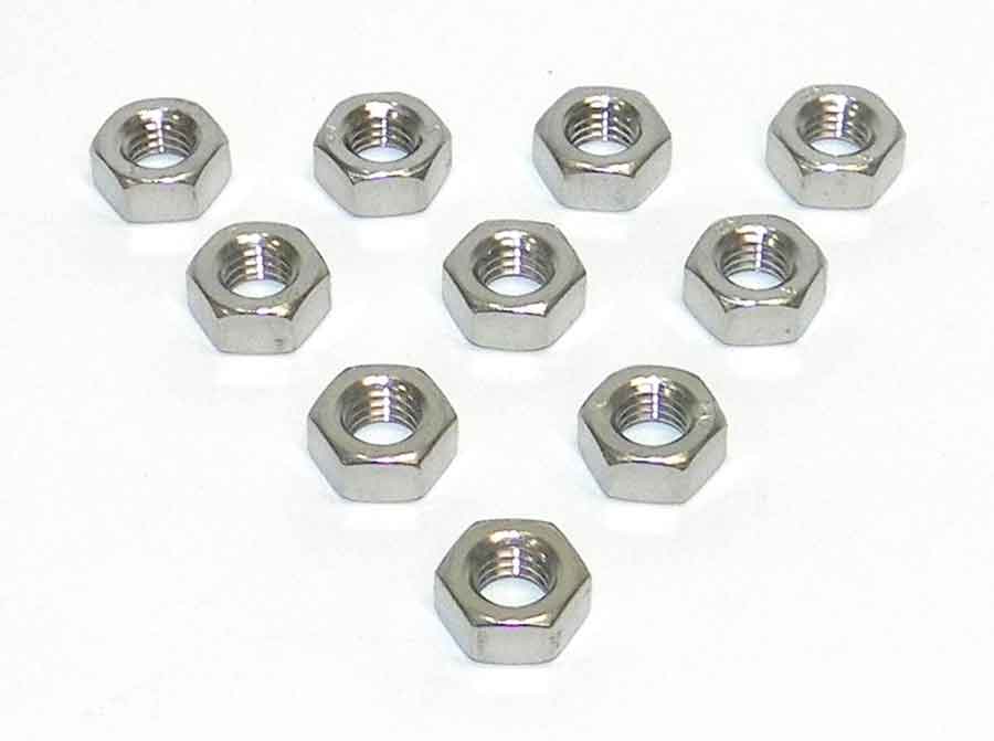 8mm rustfri sekskantmøtrik 10 pack - 920151371