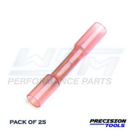 Crimp Butt Connector Shrink Tube 25 Per Bag 18-22 Gauge Pink