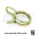 7/16 Zoll OD Schlauch Doppelter Draht, Selbstspannklammern 150 Pc Pack