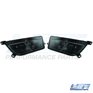 L.E.D Headlights: Polaris 1000 RZR - Smoked Lenses - 02035100