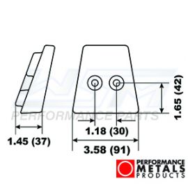 Anode - Aluminium - Volvo Spiegelplatte DPS-A / SX-A