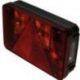 Baglygte venstre med nummerpladelys 220x140x30mm