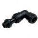Quick kobling 90° 3/8" gevind Ø15mm, john guest