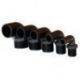 Trudesign Slangestuds 90° komposit sort 1" 25mm