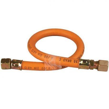 Gasslange 1,2m 1/4" til 8mm rørtilslutning blister