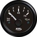 Kus olietryk sort 0-5bar, 10-184 & 240-33ohm, 12/24v