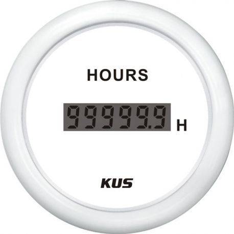 Kus digital timetæller, hvid, 12/24v