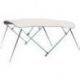 Bimini top 3-arm alu. rør Ø25mm hvid l180 b160-170 h110cm