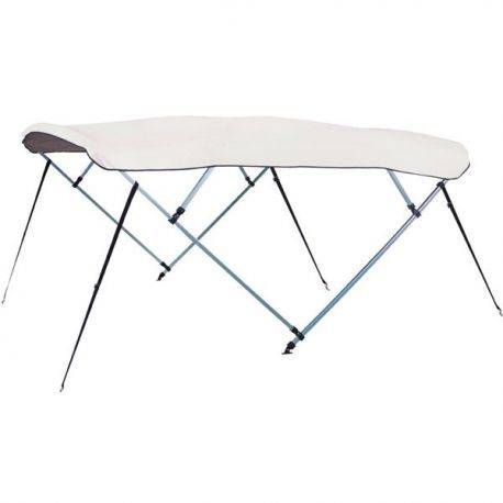 Bimini top 3-arm alu. rør ø25mm hvid l180 b185-195 h110cm