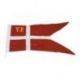 1852 yachtflag 65 x 125cm syet & med Ø3mm 25cm snor