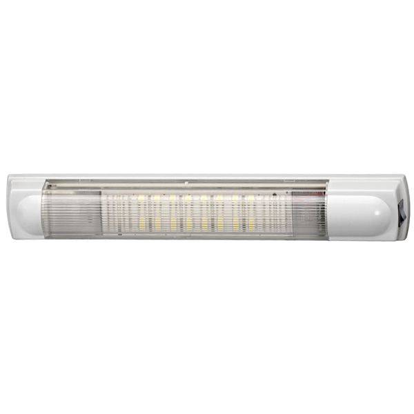 Hella hvid led lysstofarmatur med afbryder 10-31volt 3,5w - 1260342
