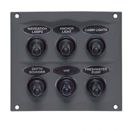 Bep strømpanel 6 kont.12v