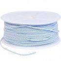 Elastiksnor hvid/sort 6mm - 100m