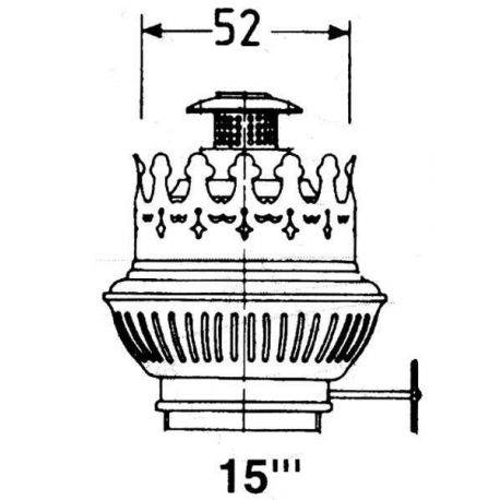 DHR Brænder messing for 15