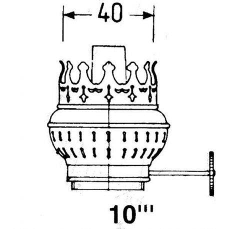 DHR Brænder messing for 10