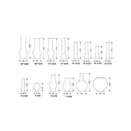 DHR Lampeglas 65 x 280mm