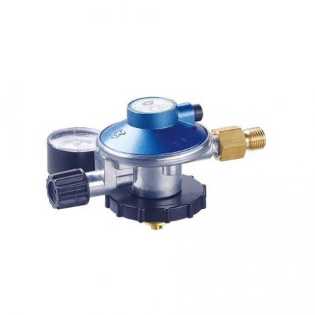 Gas regulator med manometer til blå CGI gasflasker(Propan)